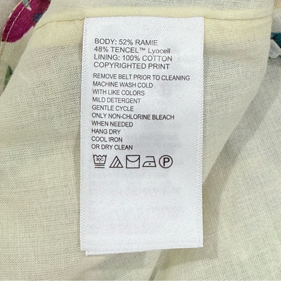 Tommy Bahama Womens Hightide Flora Midi Belted Button Front Shirt Dress NWT $218 - Picture 12 of 16